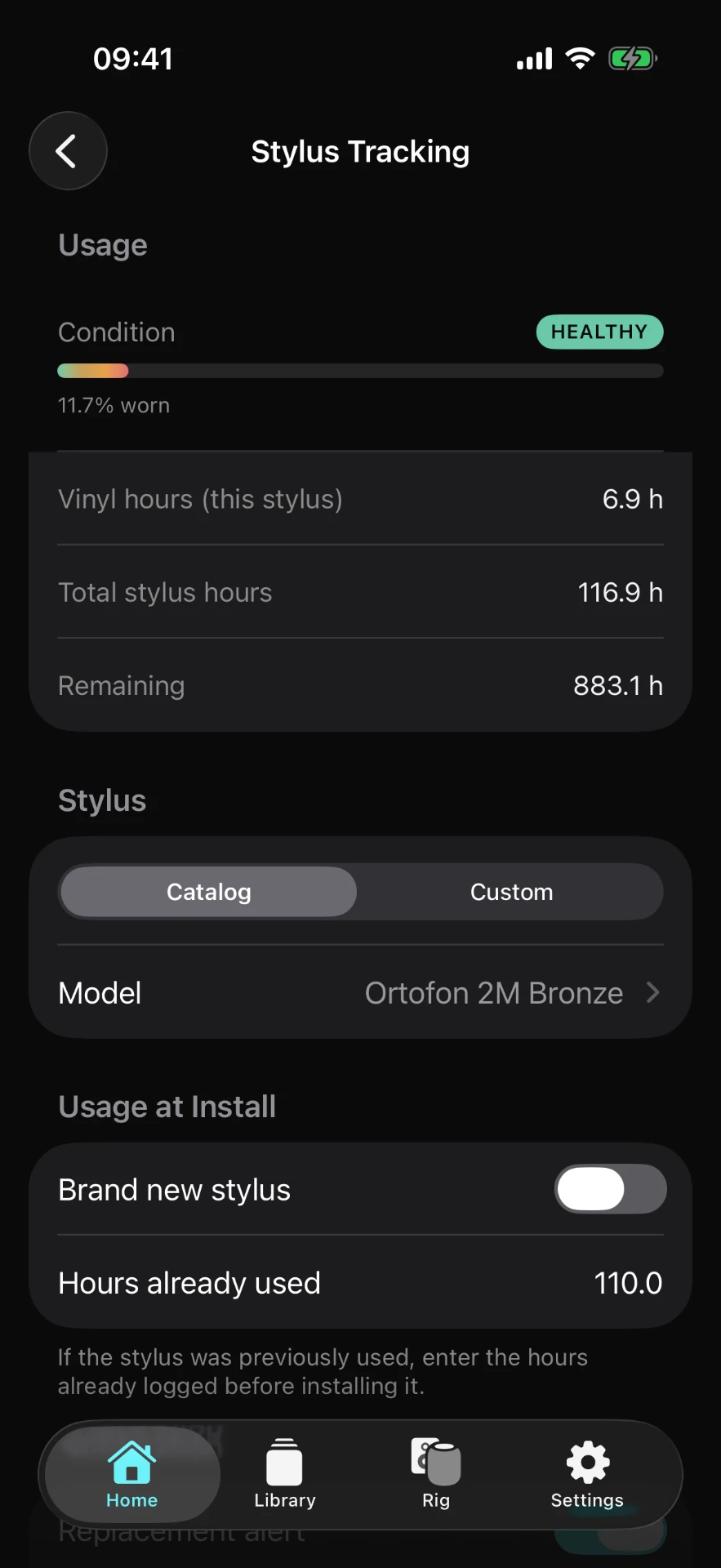Stylus tracking in the Oceano app